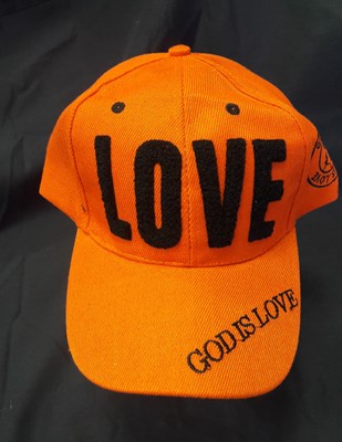 Кепка LOVE God is love оранжевая