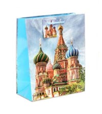 Пакет подарочный Москва 18х23х10 см (медв)