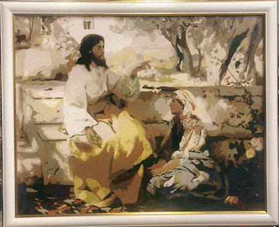 Картина "Иисус и самарянка" 40х50 торл