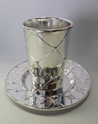 Чаша малая для причастия и тарелка 2 (серебро) МЕОЦ